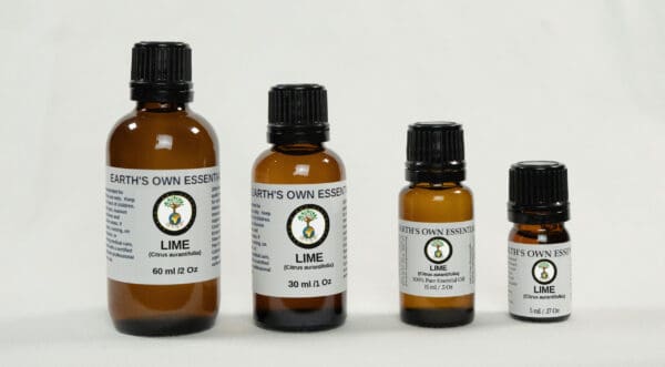 A group of bottles with different types of oils.