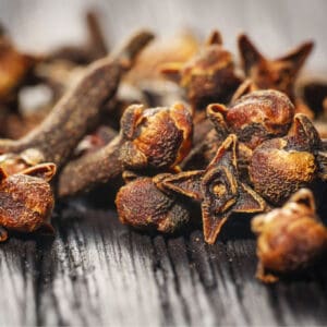 A close up of some cloves on a table